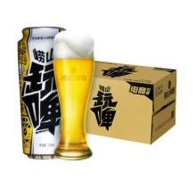 青岛啤酒白啤8度500ml*12听崂山玩啤