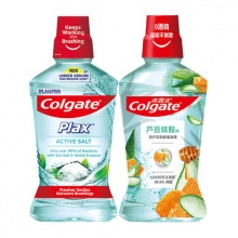 Colgate 高露洁 盐白+蜂胶漱口水500ml*2瓶